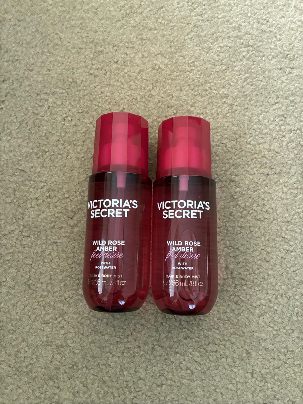 Victoria's Secret Wild Rose Amber Spray Mist - Deep Red